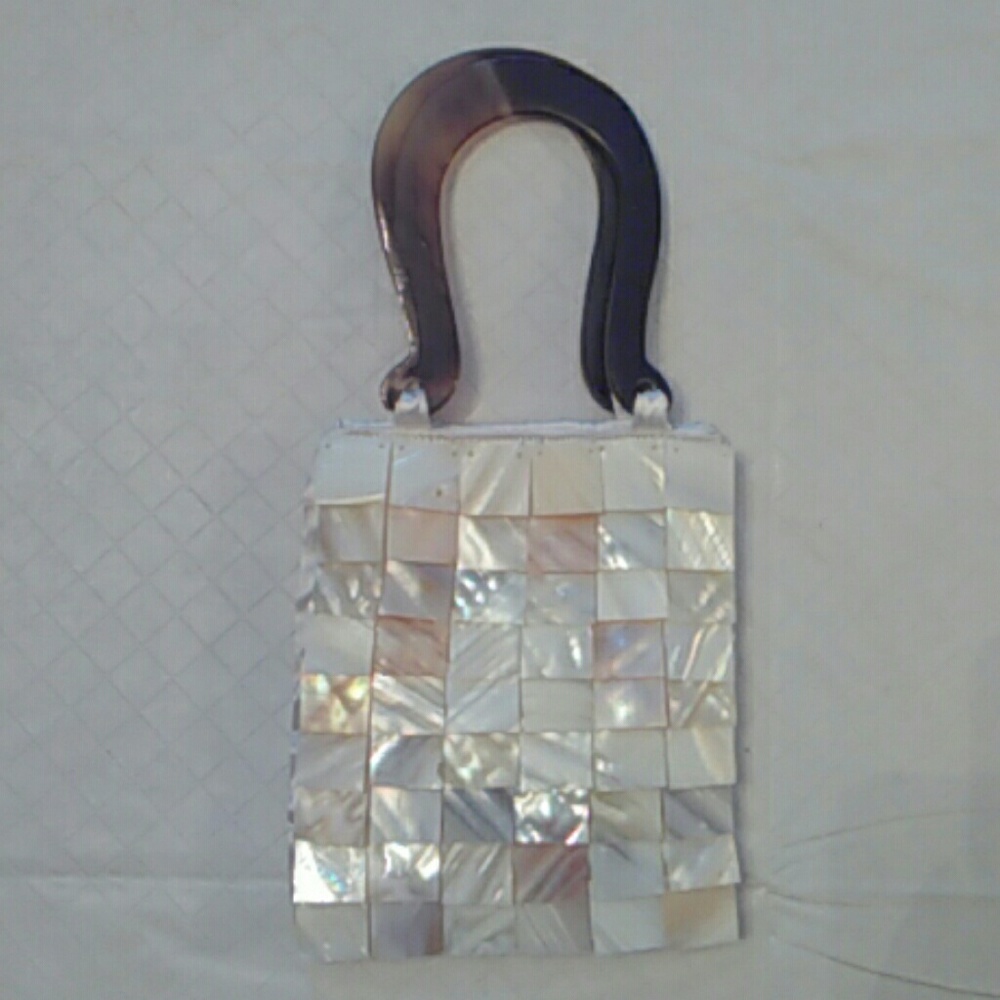 Mother of Pearl Tile Clutch Purse